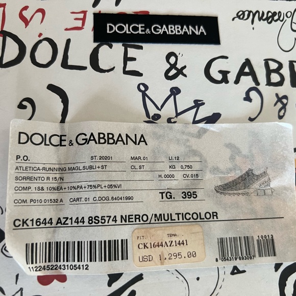 Dolce & Gabbana - Women's Sorrento Crystal Slip On Sneakers - Size 39.5 - Picture 8 of 8